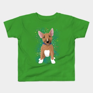 Bull Terrier Pup red & white Kids T-Shirt